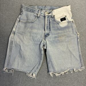 Harley Davidson Cutoff Denim Shorts 29 Light Wash Distressed Biker Raw Hem
